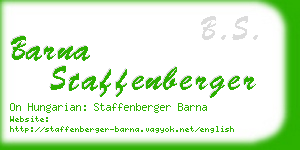 barna staffenberger business card